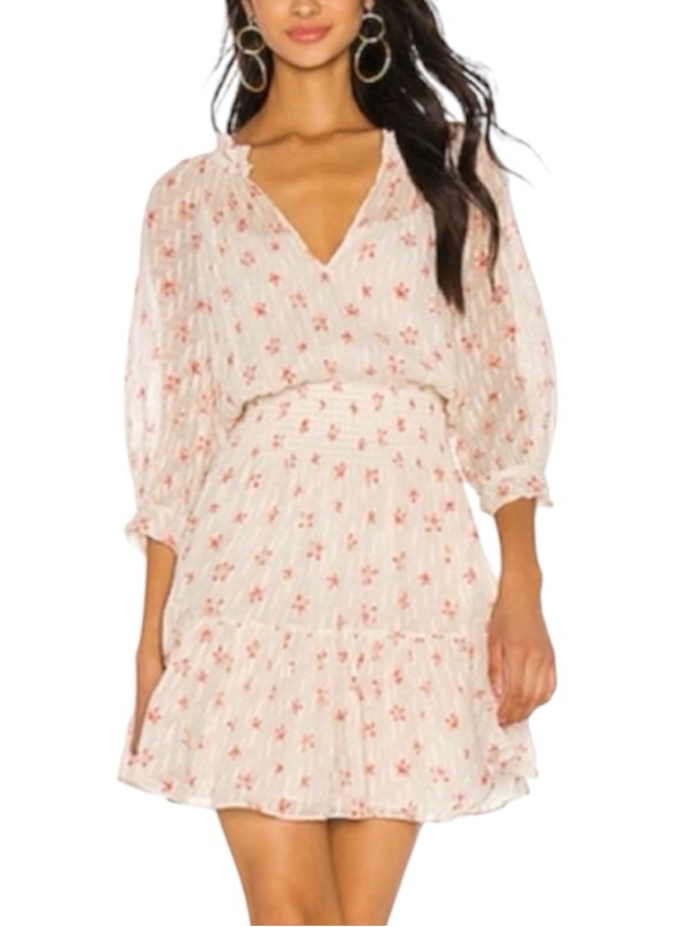 Rebecca taylor silk maui fleur dot clip dress size M